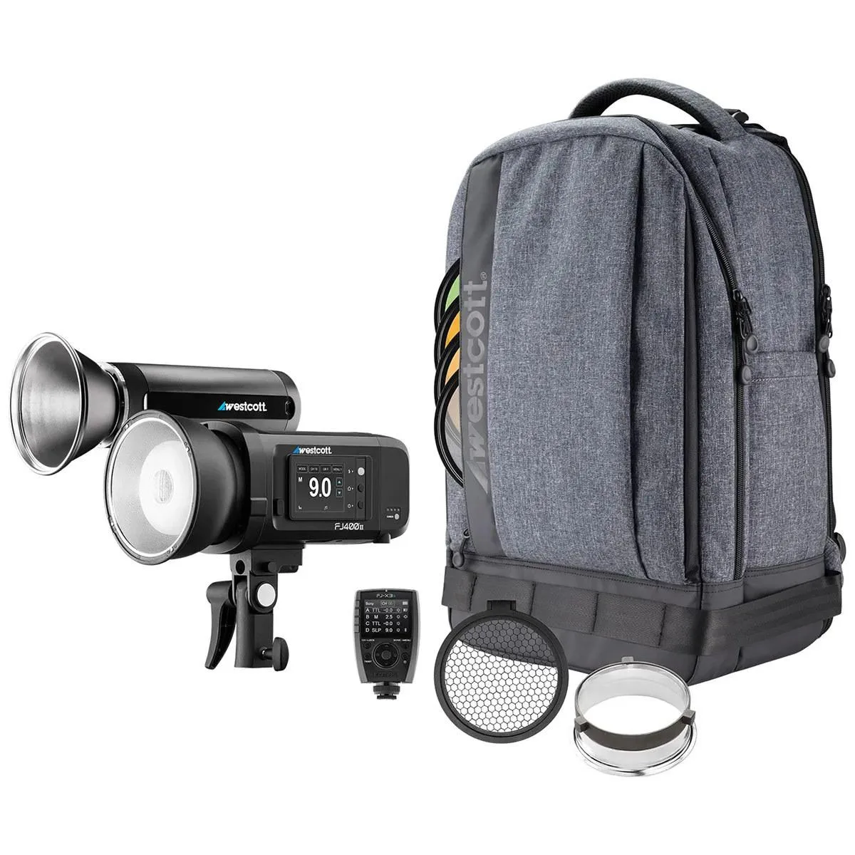Westcott Westcott FJ400 II / FJ200 2-Light Portrait Flash Kit with FJ-X3 S Trigger for Sony — product photo
