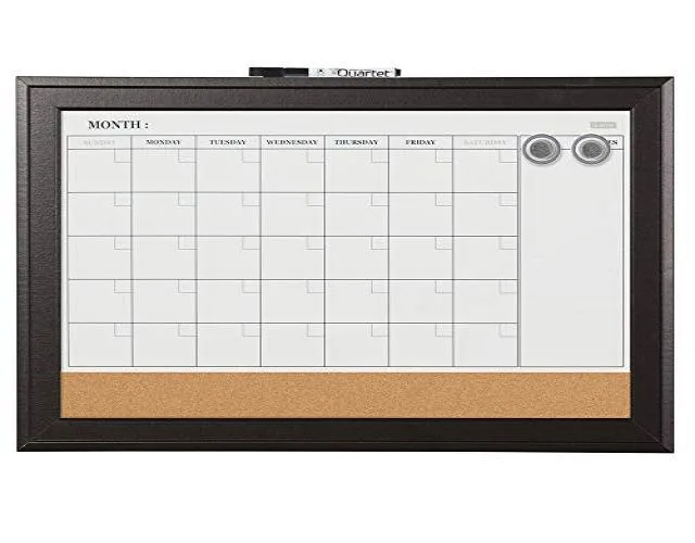 Quartet Quartet 79275 Magnetic Whiteboard Corkboard Calendar 23x17 Espresso — product photo