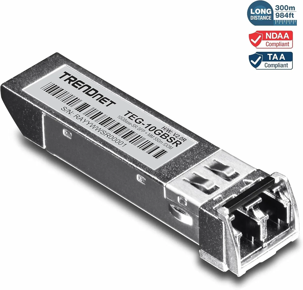 TRENDnet TRENDnet TEG-10GBSR 10GBASE-SR SFP+ Multi Mode LC Module — product photo