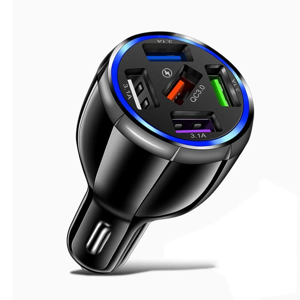  Alanph P5S 5-port QC 3.0 car charger 12-24 V black — product photo