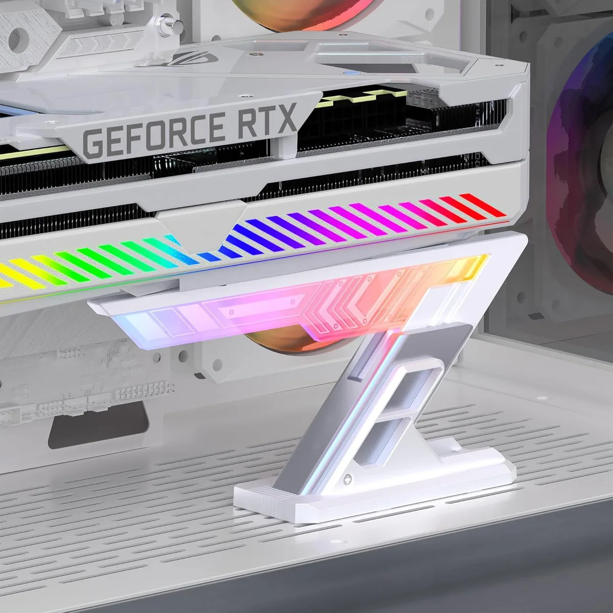BFKK BFKK ARGB GPU Support Bracket White 75-125mm 16-color 5V 3pin — product photo