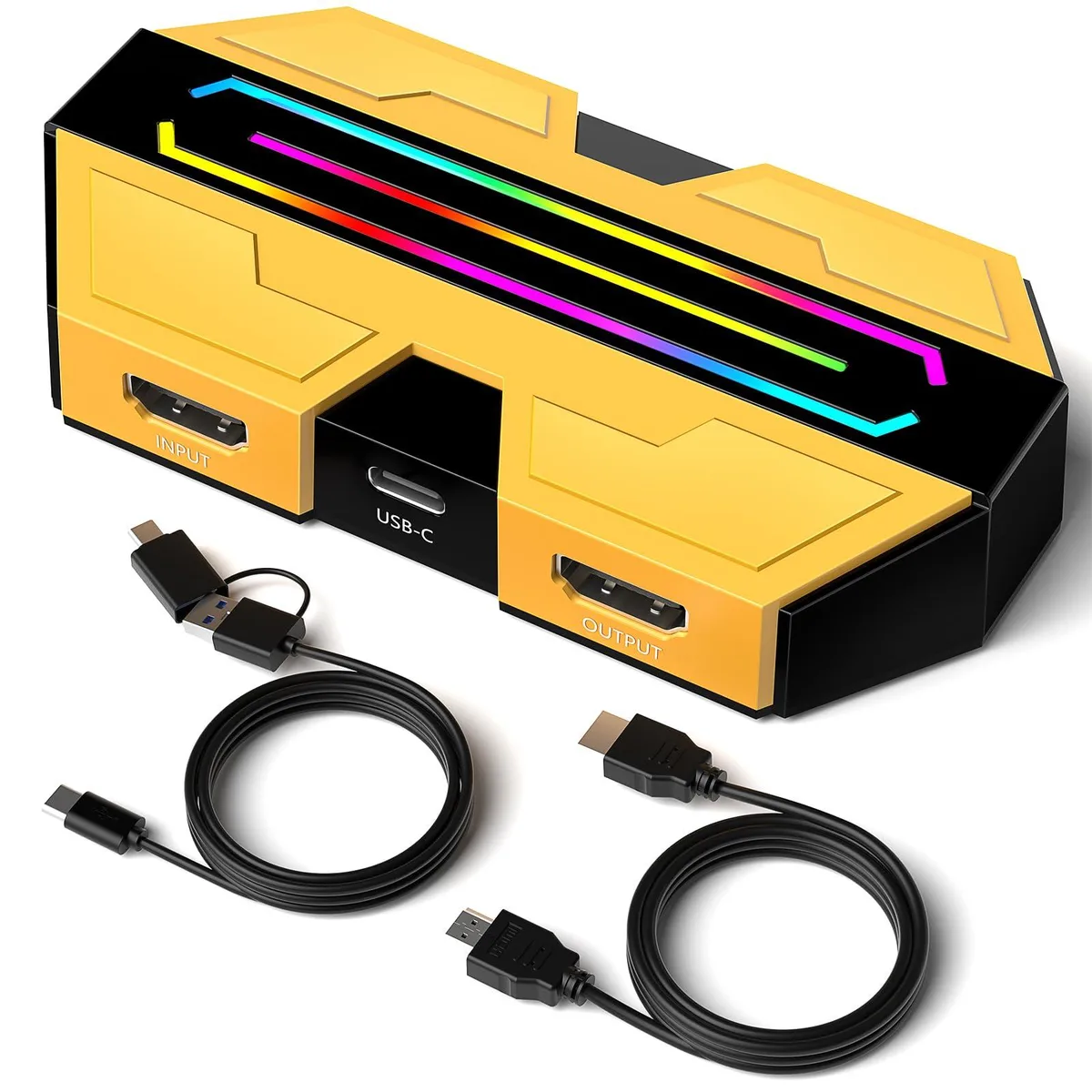  elgato A3-B HDMI Capture Card 4K 60Hz 1080P 240Hz 1440P 144Hz USB 3.2 Yellow Black — product photo