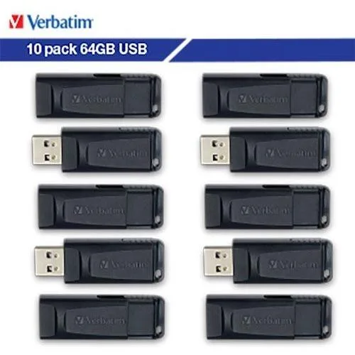 VERBATIM VERBATIM 70895 64GB USB flash drive 10pk Black — product photo