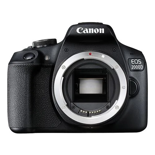 Black DSLR camera body with 3.0 inch LCD screen and built-in flash