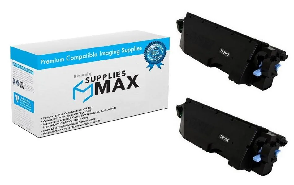 SuppliesMax SuppliesMax Compatible Black Toner Cartridge 2-Pack 16000 Pages for Kyocera ECOSYS P7040cdn — product photo