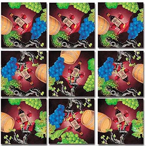 B.Dazzle B.Dazzle Vin Vino Wein Wine Scramble Squares 9 Piece Puzzle game — product photo