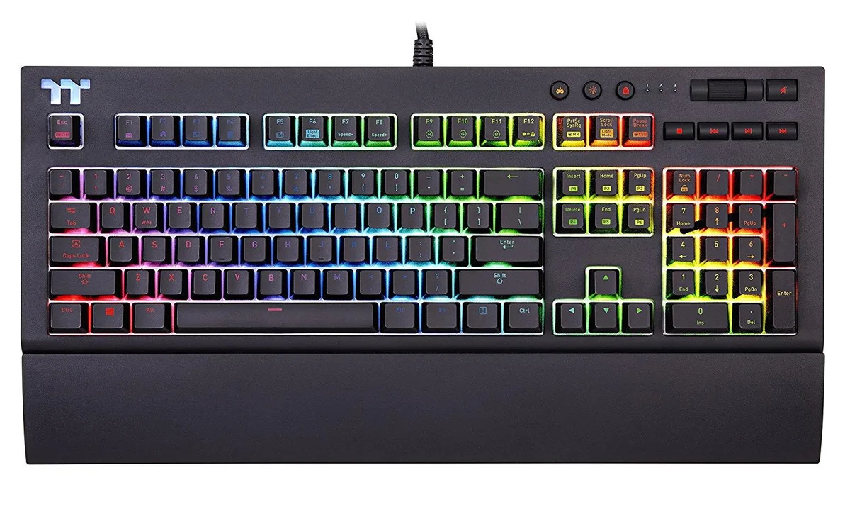 Tt eSPORTS Tt eSPORTS TT Premium X1 Cherry MX Blue gaming keyboard KB-TPX-BLBRUS-01 — product photo