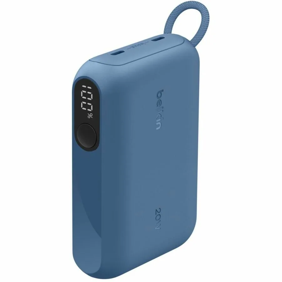 Belkin Belkin BPB027fqBL 10000 mAh power bank 20W 2x USB-C display blue — product photo