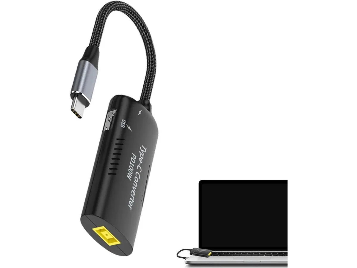 BONAEVER BONAEVER USB C to Slim Tip Adapter Cable 100W laptop case — product photo