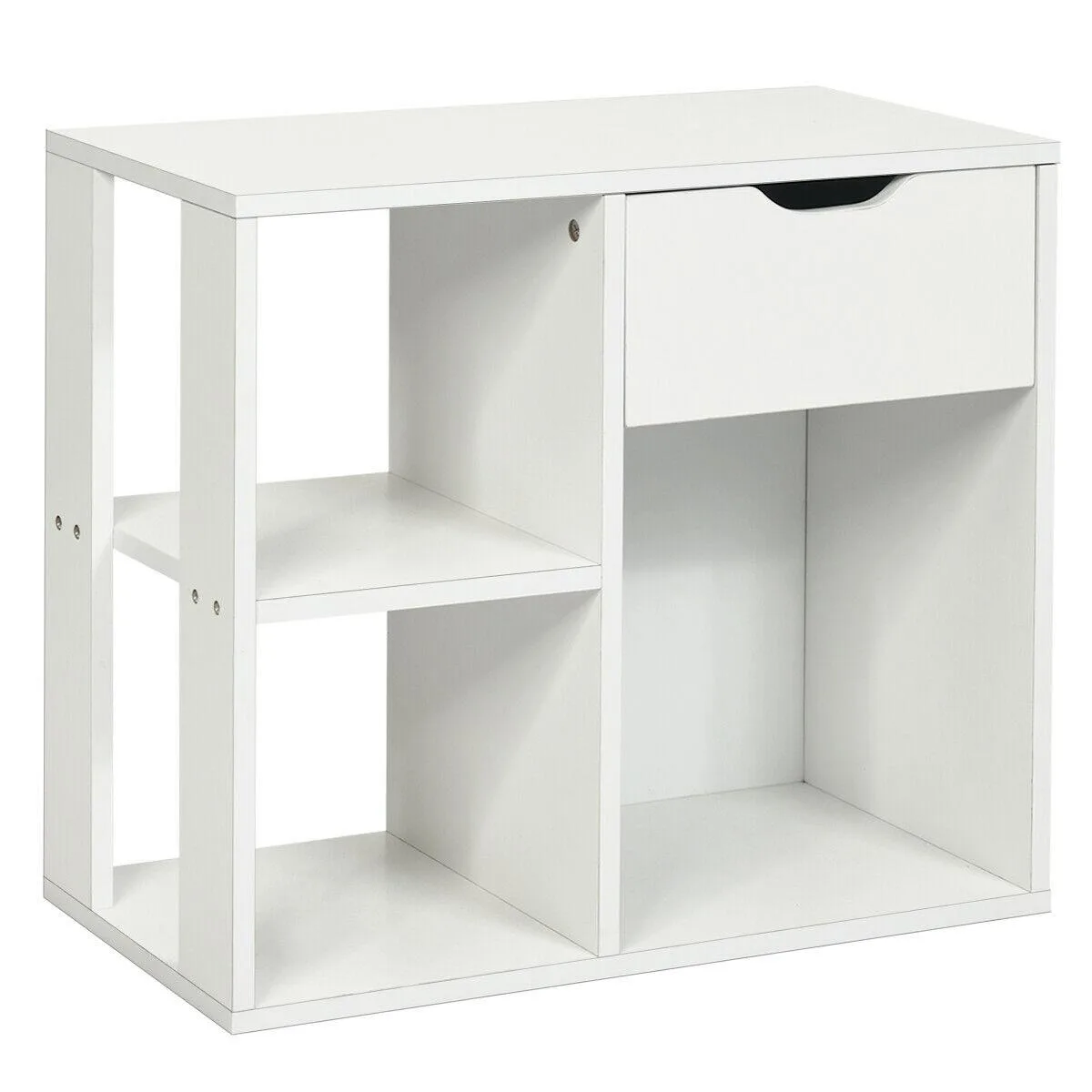 SlickBlue SlickBlue 3-Cube Bookcase 2-Tier White 24x12x21in — product photo