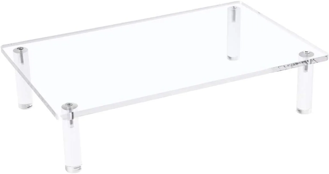 PISKEKAT PISKEKAT Clear Acrylic Monitor Laptop Stand 3.3in 44lb — product photo
