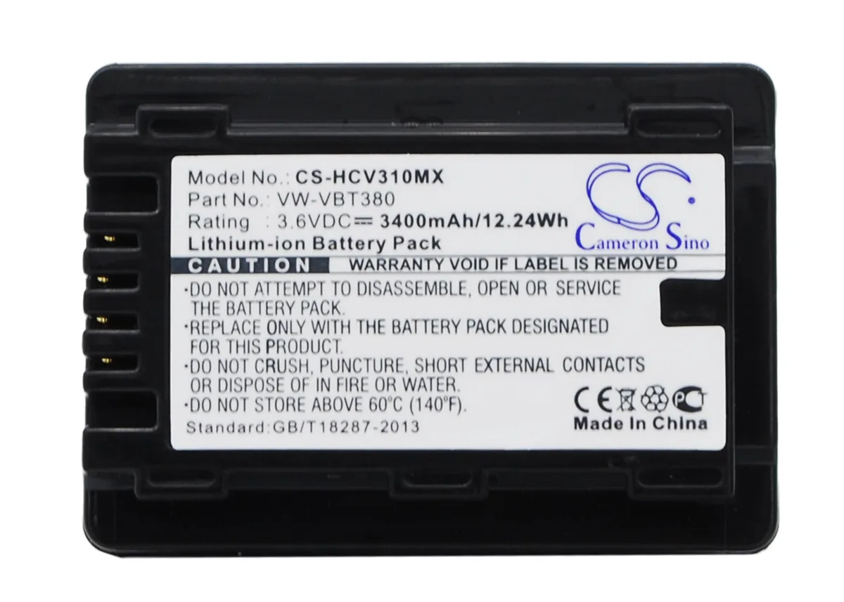 Cameron &amp; Co Cameron &amp; Co DS-CS-HCV310MX camera battery 3.4 Ah 3400mAh black — product photo