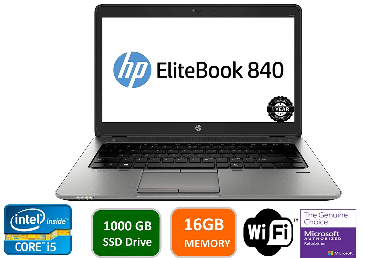 HP HP EliteBook 840 G3 laptop Intel Core i5-6200U 14.0" 16GB DDR4 1000GB SSD — product photo