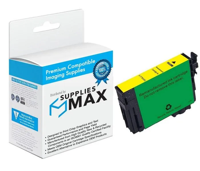 SuppliesMax SuppliesMax T702XL420-S Yellow High Yield Inkjet 950 Pages — product photo