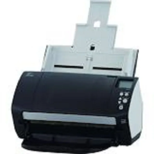 Fujitsu fi-7160 document scanner, compact desktop form, matte grey finish