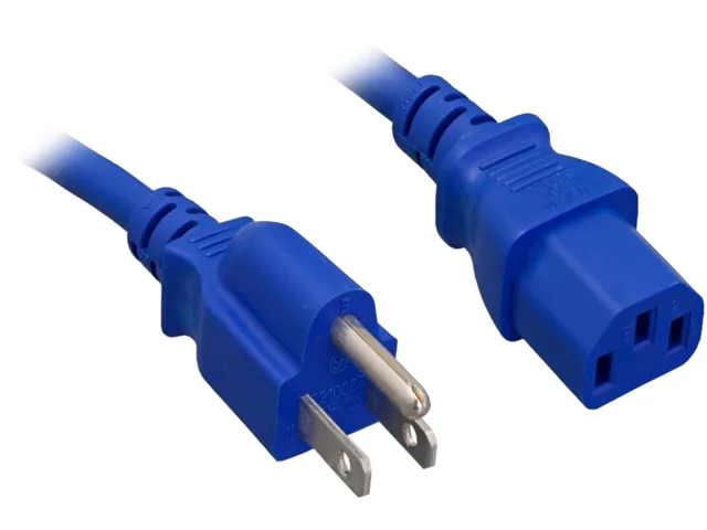 Nippon Labs Nippon Labs 30POW-10W1-01203-BU computer power cord blue 3 ft 18 AWG NEMA 5-15P to C13 — product photo