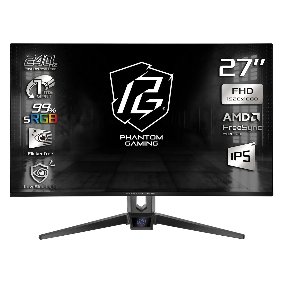 ASRock Phantom Gaming ASRock Phantom Gaming PG27FFS1A 27" 240Hz gaming monitor — product photo