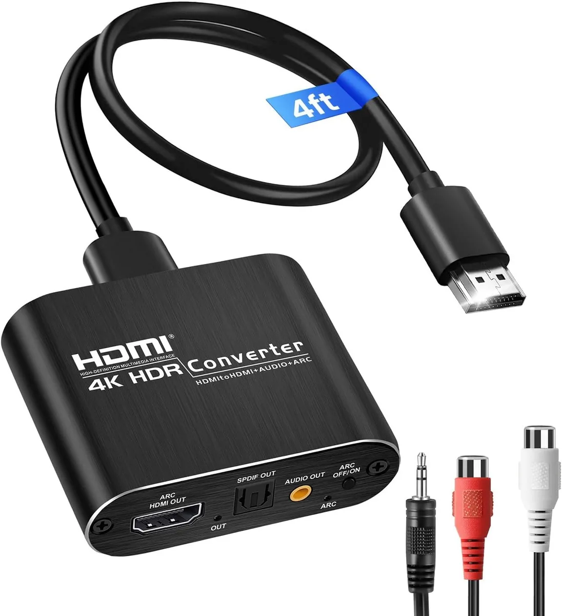 FLEANE FLEANE HDMI ARC Audio Extractor 4K@60Hz Optical 3.5mm Adapter — product photo