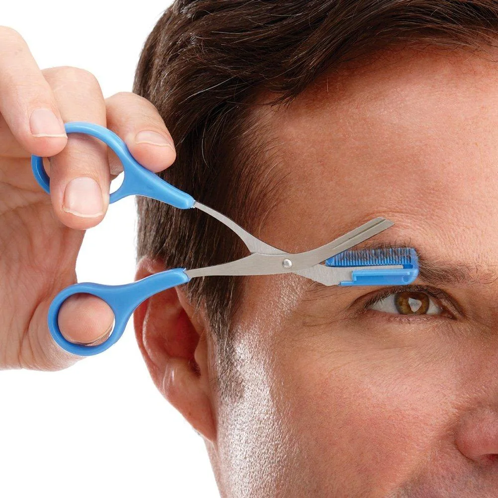 Collections ETC Collections ETC 97778 eyebrow scissors with comb hair styling tool — product photo