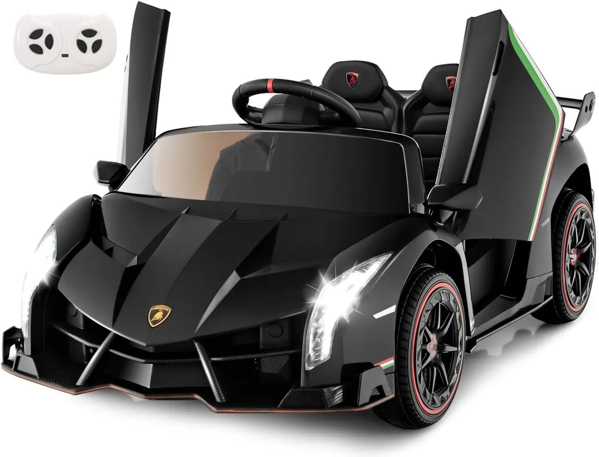 usbroway usbroway Licensed Lamborghini Veneno 12V 4WD Ride-On Car Black — product photo