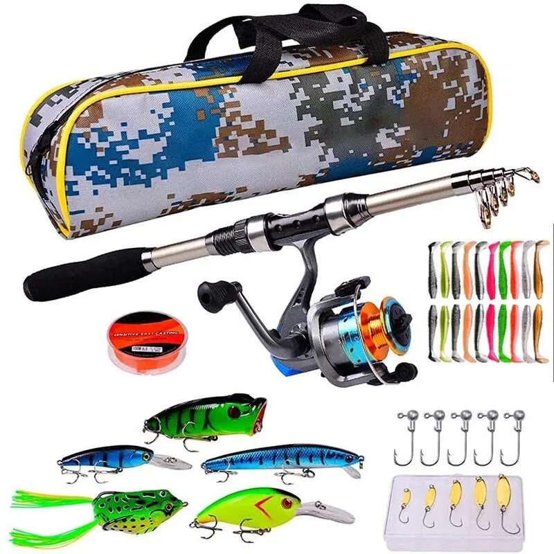 RAYBESTOS UNBRANDED RAYBESTOS UNBRANDED Telescopic Carbon Fiber Rod &amp; Reel Combo 1.8m 5.2:1 Gear Ratio Kit — product photo