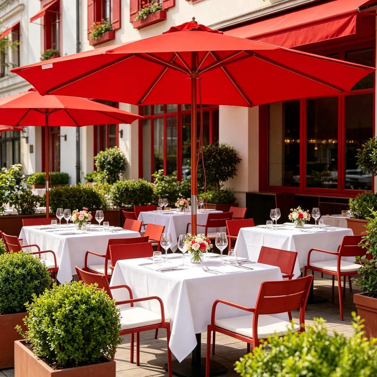 Yescom USA, Inc. Yescom USA, Inc. 07UMB008-9WD-02-N 9ft wooden patio umbrella Red — product photo