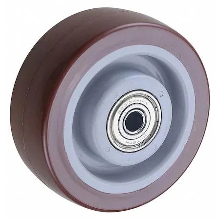 Polyurethane caster wheel with precision ball bearing