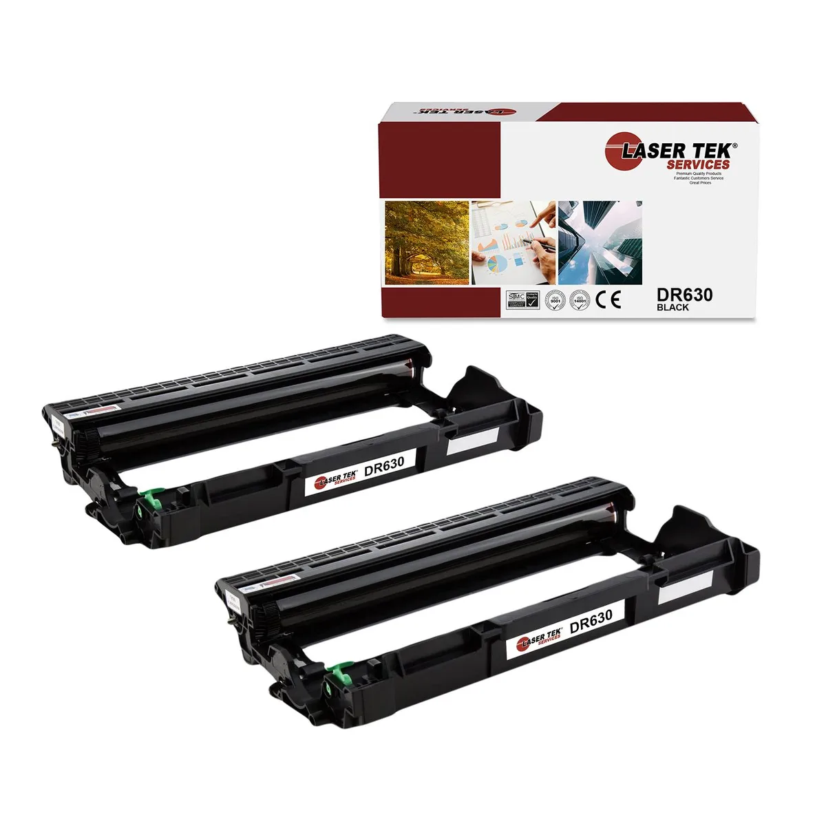 Laser Tek Services Laser Tek Services DR630 2 Pack Black Drum Unit 12000 pages — product photo