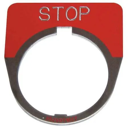 Eaton Eaton 10250TM34 Cutler-Hammer Legend Plate Half Round Stop Red 30.5 mm — product photo