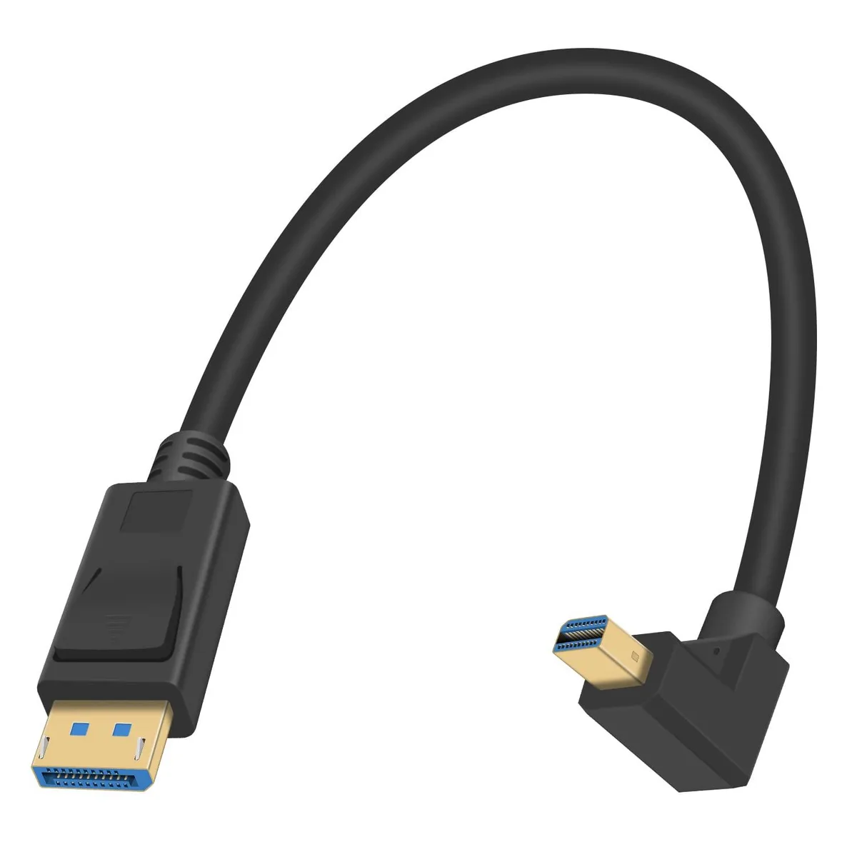 BUCIER BUCIER 90° Mini DisplayPort to DisplayPort cable 1ft — product photo