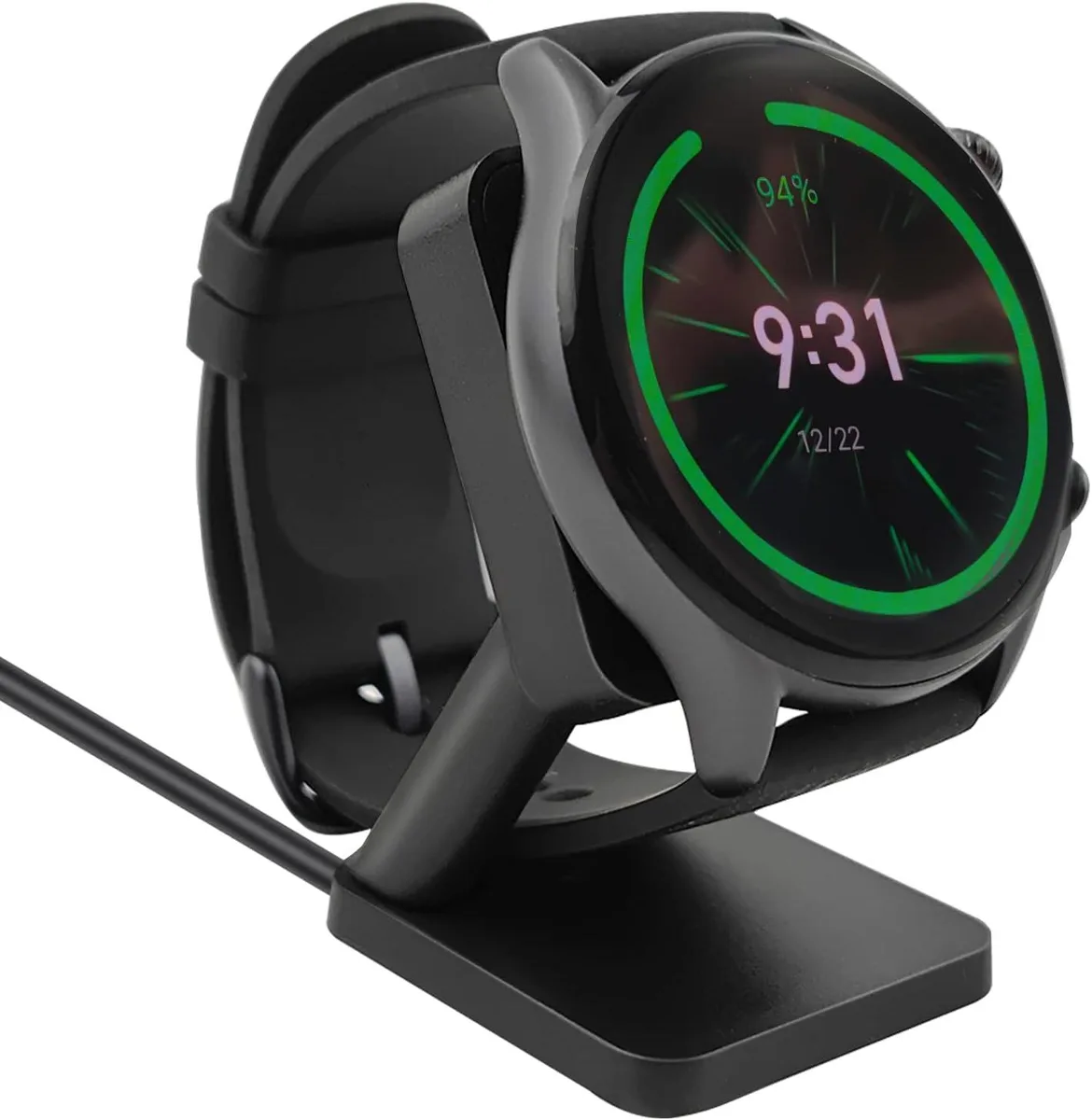 BONAEVER BONAEVER Charger Stand for Amazfit GTR 4/3/Pro GTS 3 Black 3.3 ft — product photo