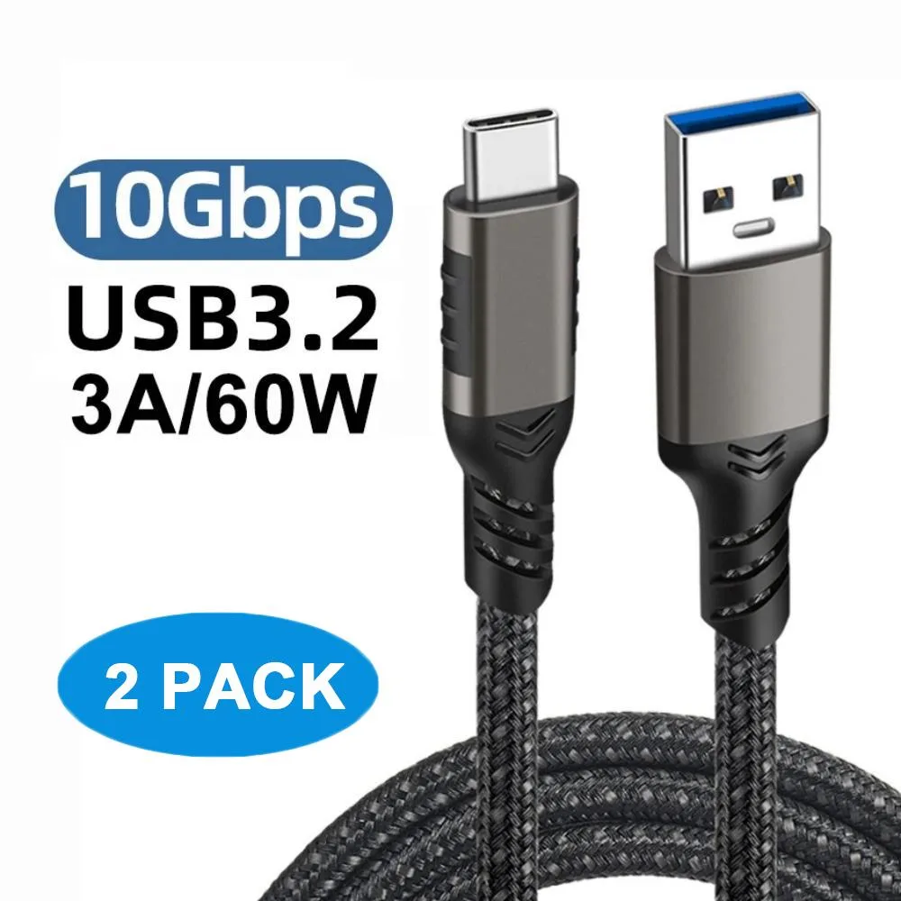 LUOM LUOM PQ057 USB 3.2 A to C Braided Cable 1.6ft 2 Pack — product photo