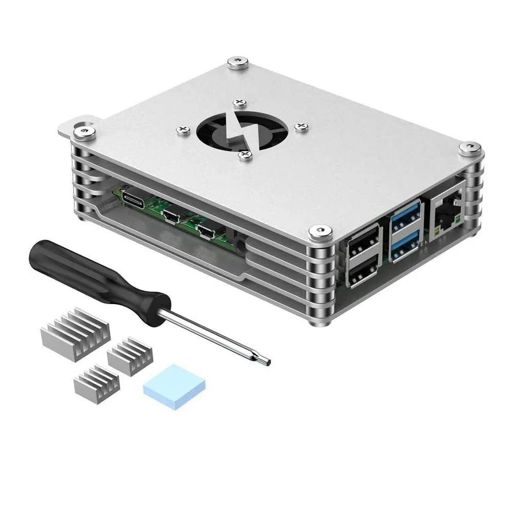 AAAwave AAAwave Raspberry Pi Aluminium Case Kit with Laminated Frame and Heatsink — product photo