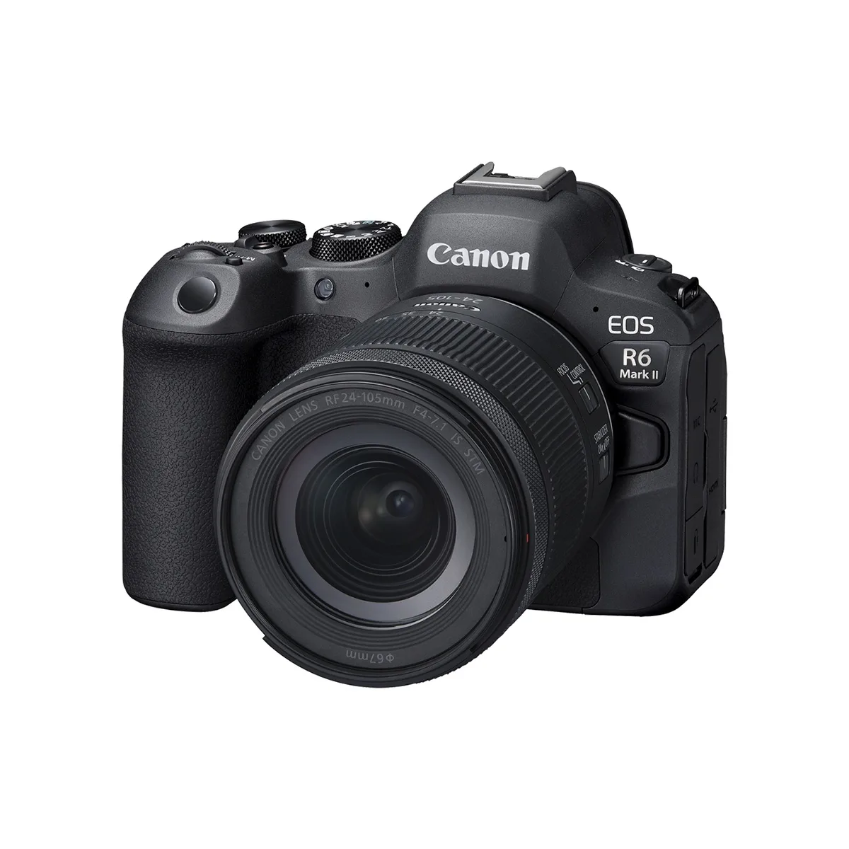 Canon Canon EOS R6 Mark II 24.2MP compact mirrorless camera with RF 24-105mm f/4-7.1 IS STM lens (5666C018) — product photo