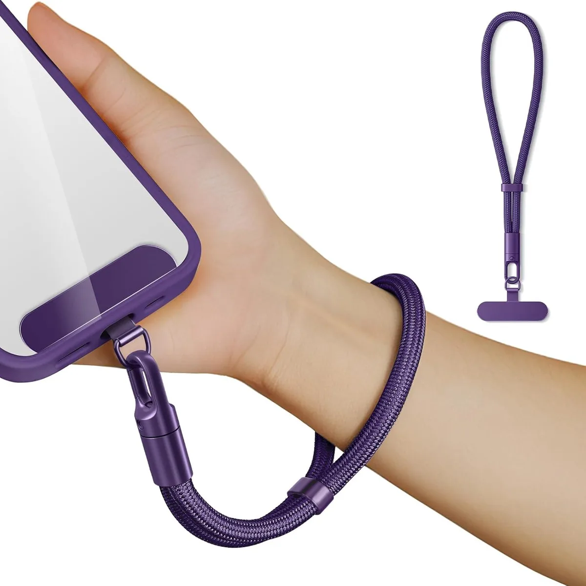 MCHOSE MCHOSE Self-Locking Wrist Strap 0.4mm Clip 360° Hook Purple — product photo