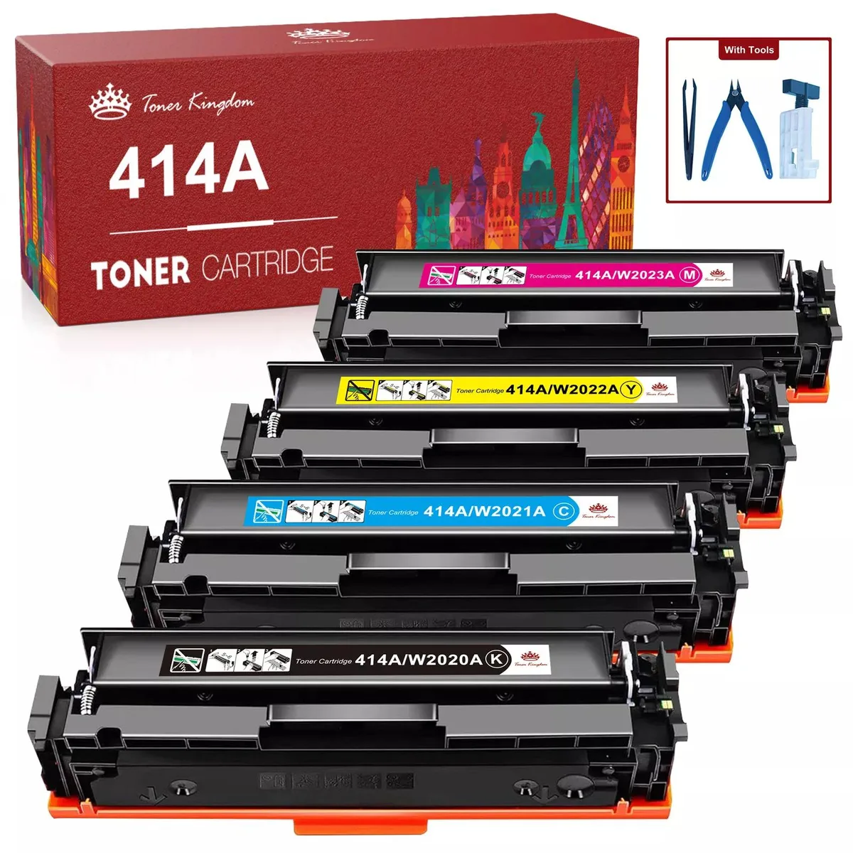 V4ink V4ink 4PK W2020A 414A Toner Cartridge Set No Chip — product photo