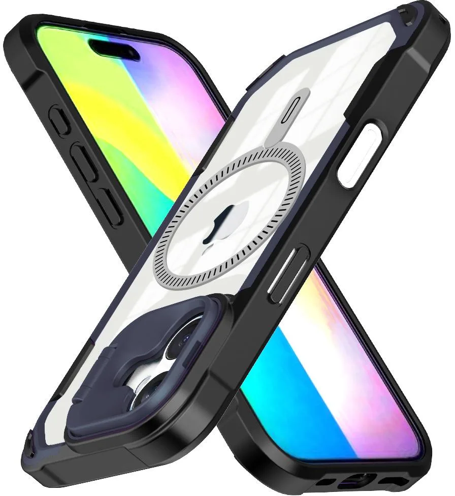 Nakedcellphone Nakedcellphone CamStand Hybrid Case iPhone 16 6.1" MagSafe Hale Navy/Black — product photo