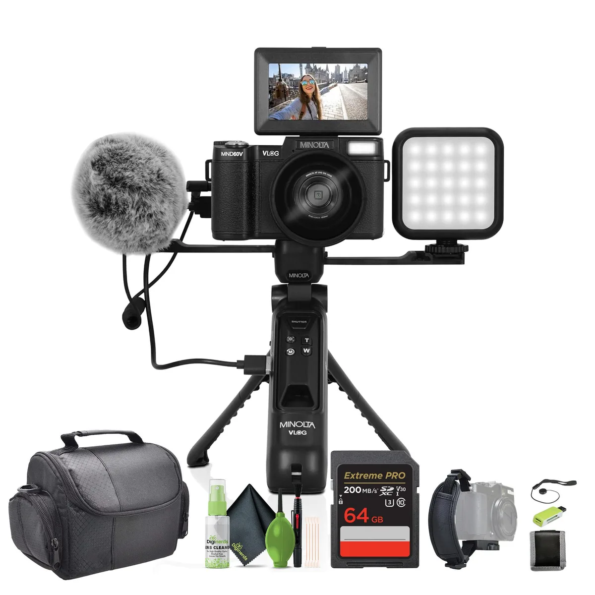 Minolta Minolta MND60V 64 MP 4K60FPS VLOG Camera Kit Bundle — product photo