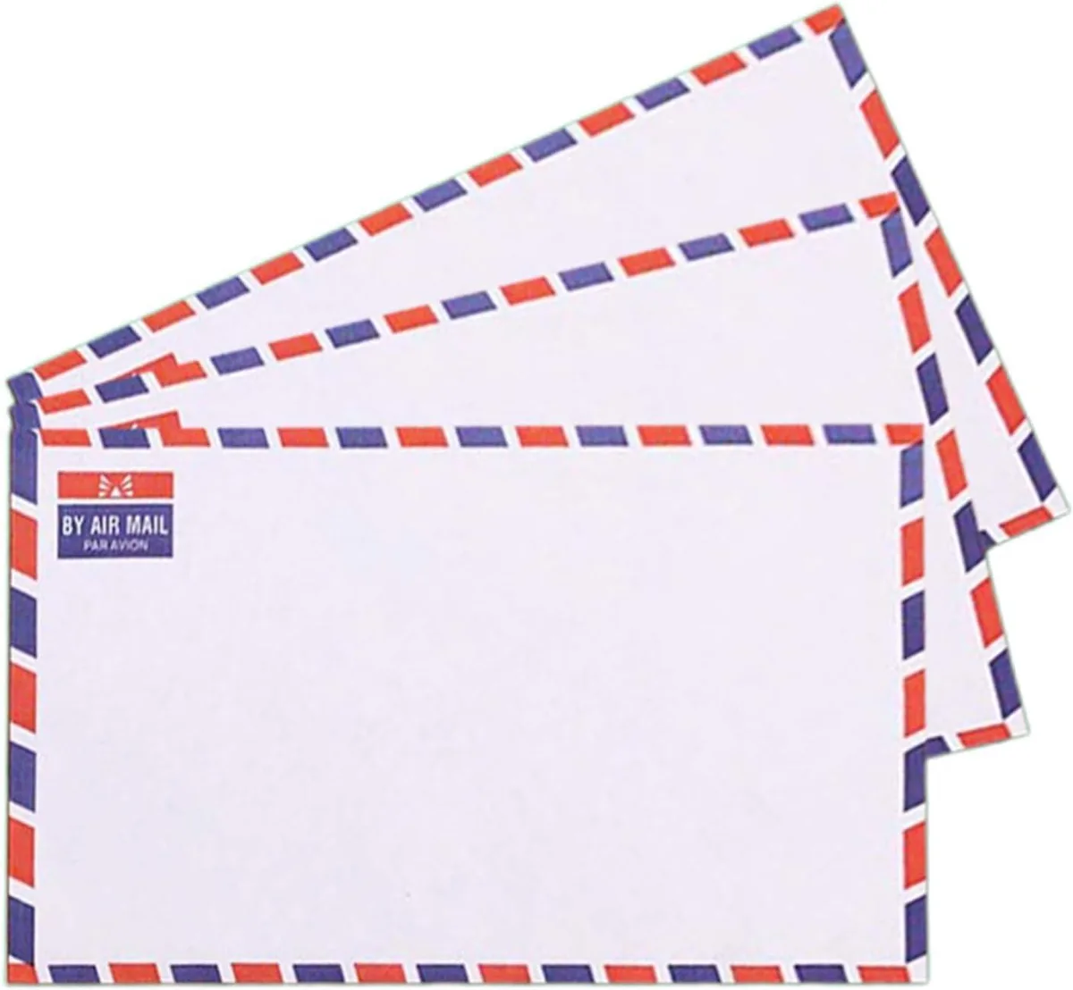  GO-CHUNRIQIN CRQ-QQ010 Airmail Envelope 50 Pack 4.5 x 8.9 in Red Blue — product photo