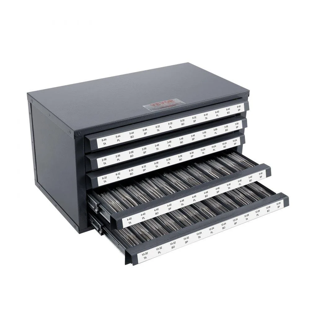 VEVOR VEVOR 5-Drawer 60-Compartment Tap Dispenser Cabinet #2-56-#12-28 Gray Orange Texture — product photo