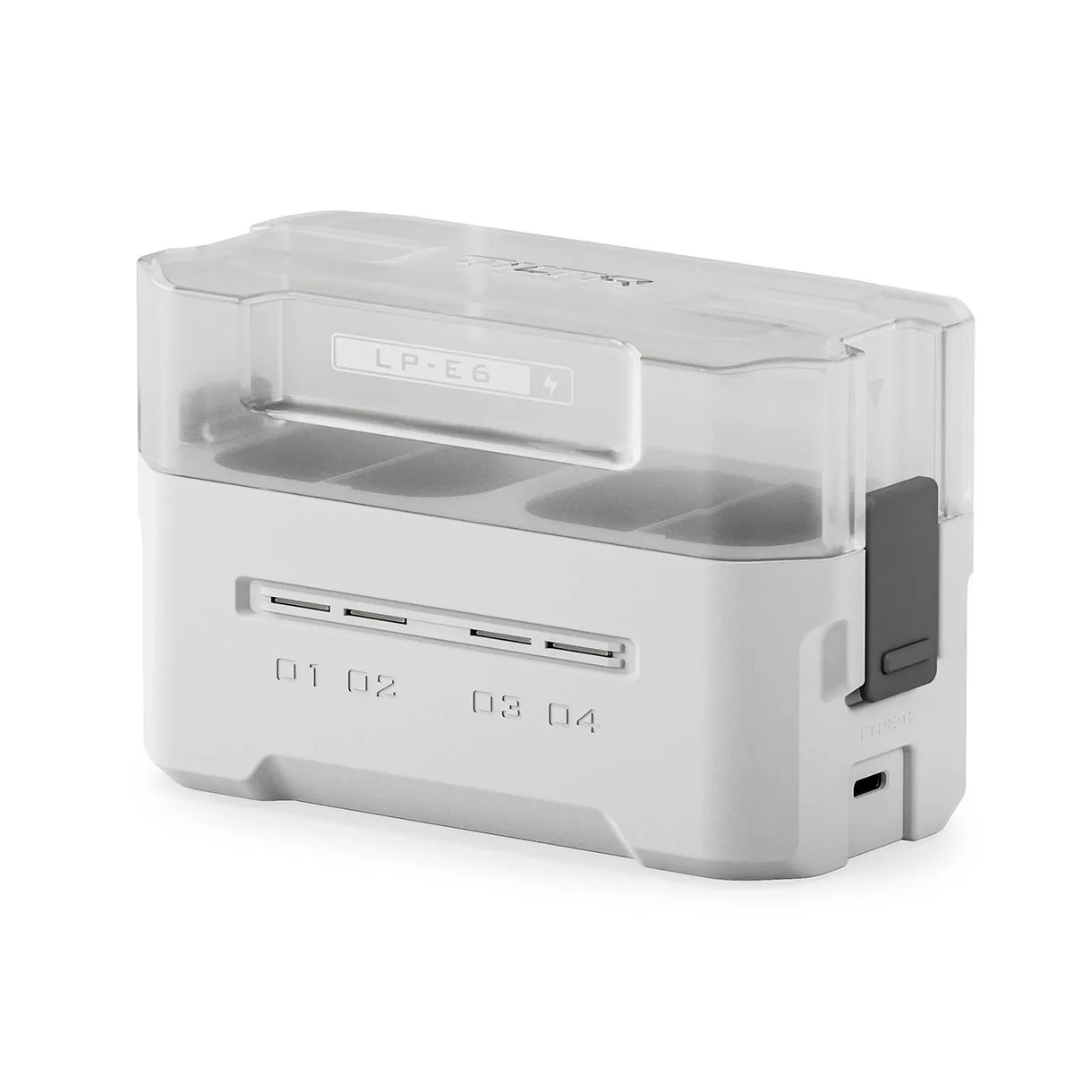Tilta Technology Co.,Ltd Tilta 4-Channel Portable Charging Station for LP-E6 Battery, Off White — product photo