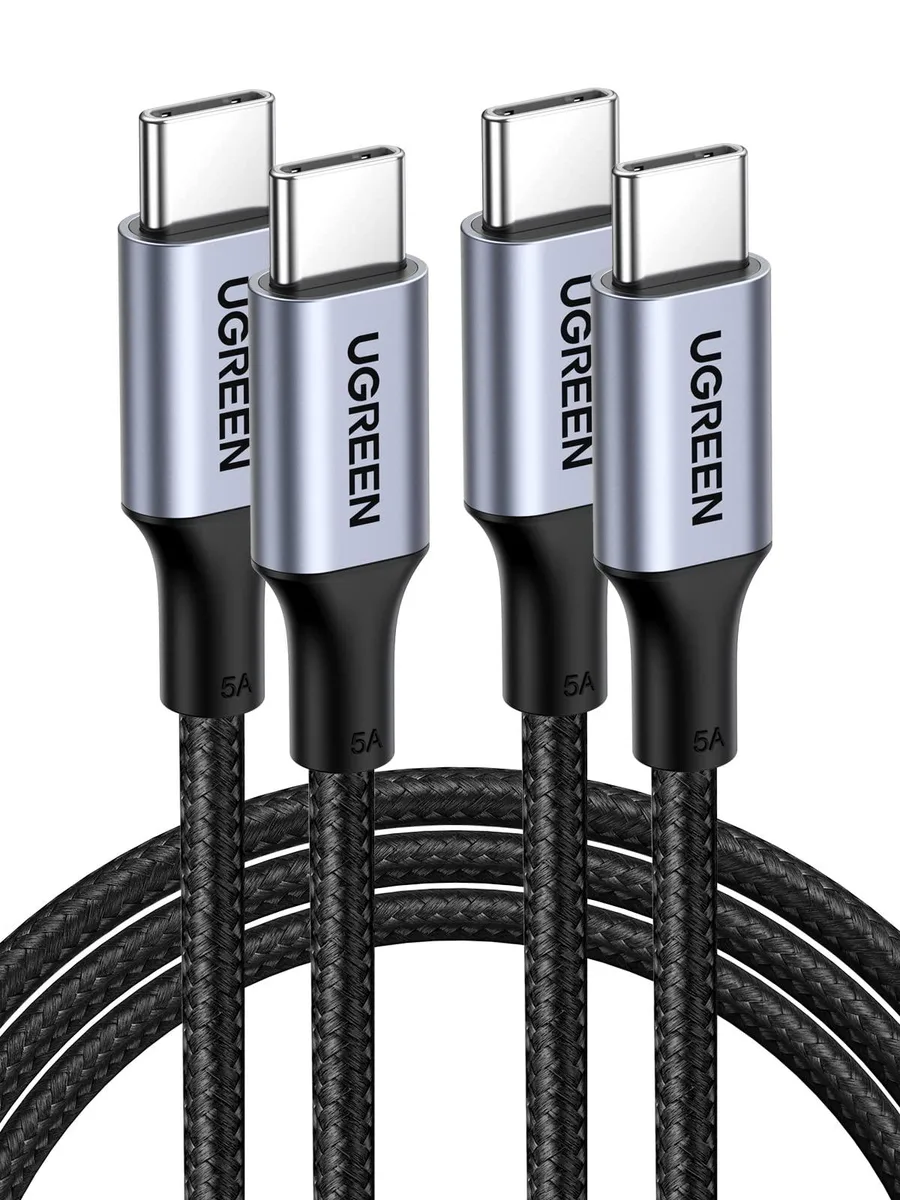  Ugreen USB C to USB C Cable 100W 2-Pack 1.6FT Black — product photo