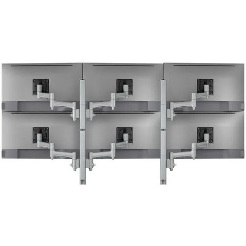 Atdec Atdec AWMS-6-46275-H-S Six Monitor Desk Mount Silver — product photo