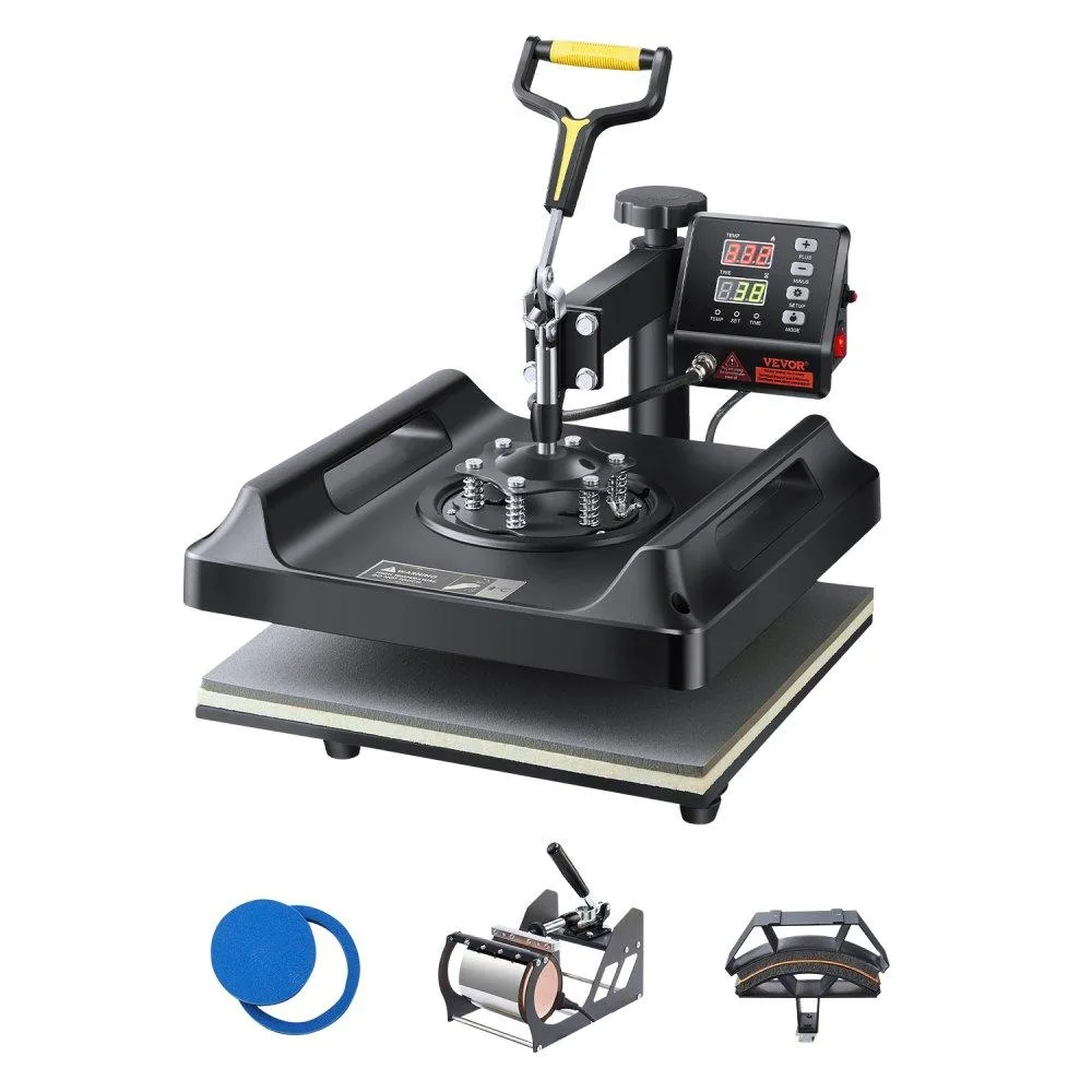 VEVOR VEVOR 8-in-1 Heat Press 15x15 in Swing Away Black — product photo