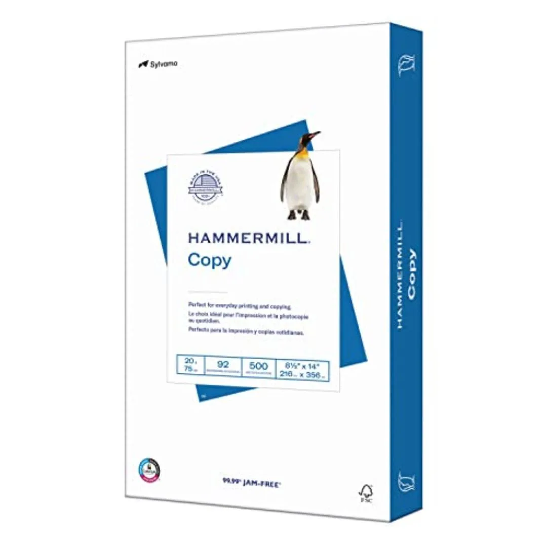 White glossy legal-size paper ream, 500 sheets