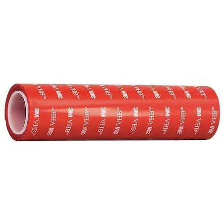 Clear double-sided foam tape roll 6 inches wide 5 yards long 1/32 inch thick
