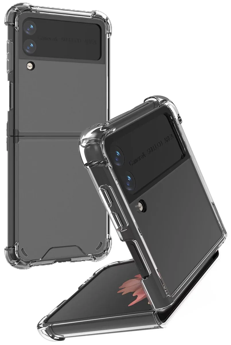 Nakedcellphone Nakedcellphone Clear TPU Case with Anti-Shock Bumpers for Samsung Galaxy Z Flip 3 5G (SM-F711, 2021) — product photo