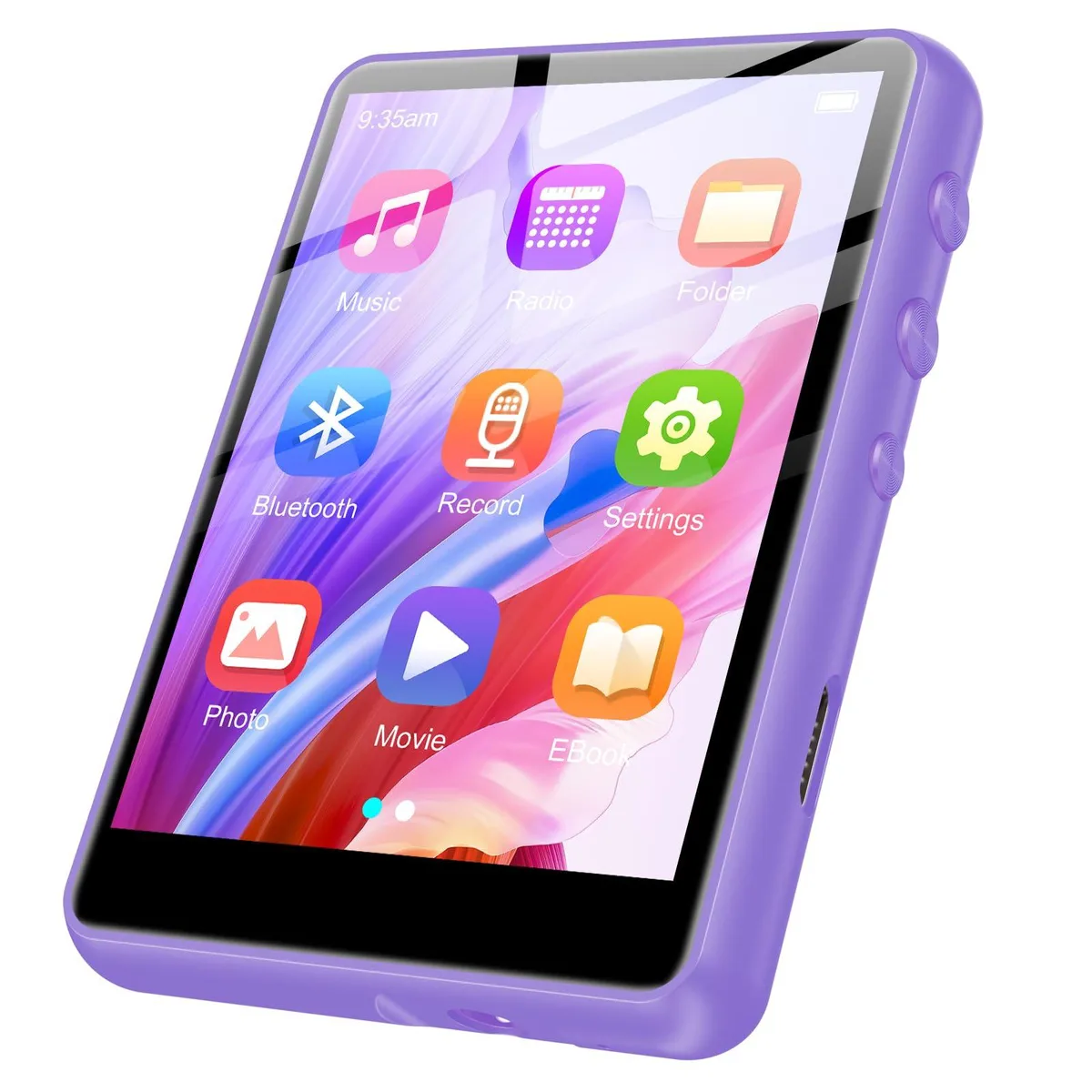  ZAQE 128GB MP3 Player 2.4" Bluetooth 5.4 Purple — product photo