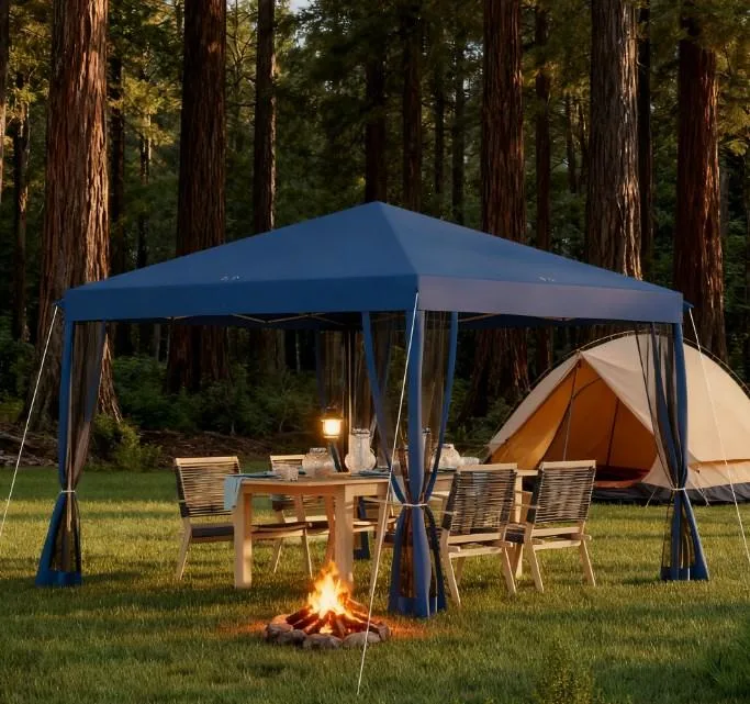 Bullride Bullride Premium Blue Gazebo 116.25" L x 116.25" W x 102.25" H — product photo