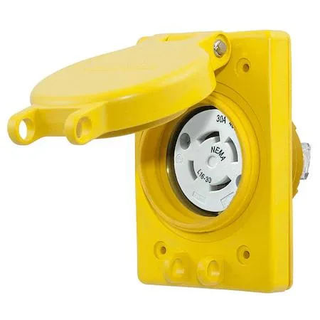 Hubbell Incorporated Hubbell Incorporated HBL69W76 Watertight Flanged Locking Receptacle — product photo